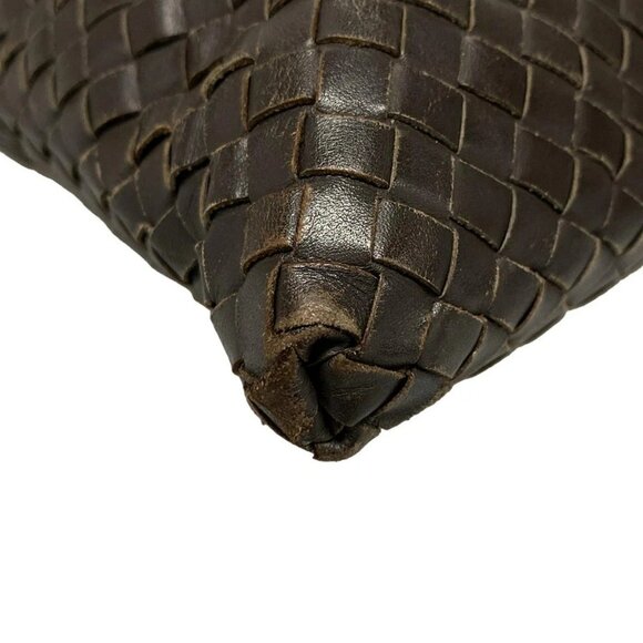 Auth BOTTEGA VENETA Intrecciato 161623 Dark Brown Leather Shoulder Bag - Picture 4 of 16